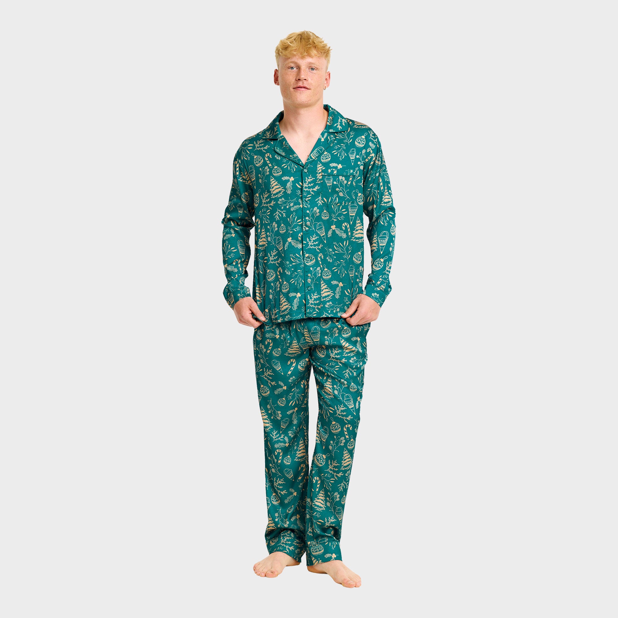 Den begavede satin pyjamas - Herre